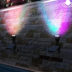 Solar Flood Lights Garden Spotlight Outdoor Waterproof 7LED Ground Plug Lawn Lamp LED Flood Light Courtyard Landscape Garden Decorative Lighting Garden Light