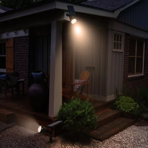 Solar Flood Lights Garden Spotlight Outdoor Waterproof 7LED Ground Plug Lawn Lamp LED Flood Light Courtyard Landscape Garden Decorative Lighting Garden Light