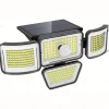 Solar Flood Lights Outdoor Lights 278LEDs 3000LM Motion Sensor Lights Solar Powered Lights 4 Heads Security Flood Lights IP65 Waterproof 300 Wide Angle Wall Lights With 3 Modes for Garden Yard Pathway