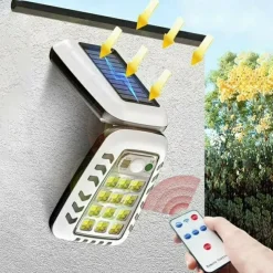 Solar Flood Lights Remote Control Solar Outdoor Wall Lamp Household Outdoor Floodlight Courtyard Folding Outdoor Street Light 1PC
