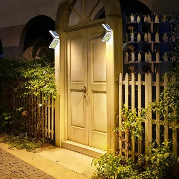 Solar Flood Lights Remote Control Solar Outdoor Wall Lamp Household Outdoor Floodlight Courtyard Folding Outdoor Street Light 1PC