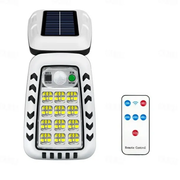 Solar Flood Lights Remote Control Solar Outdoor Wall Lamp Household Outdoor Floodlight Courtyard Folding Outdoor Street Light 1PC