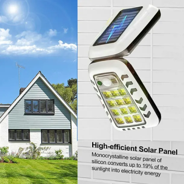 Solar Flood Lights Remote Control Solar Outdoor Wall Lamp Household Outdoor Floodlight Courtyard Folding Outdoor Street Light 1PC