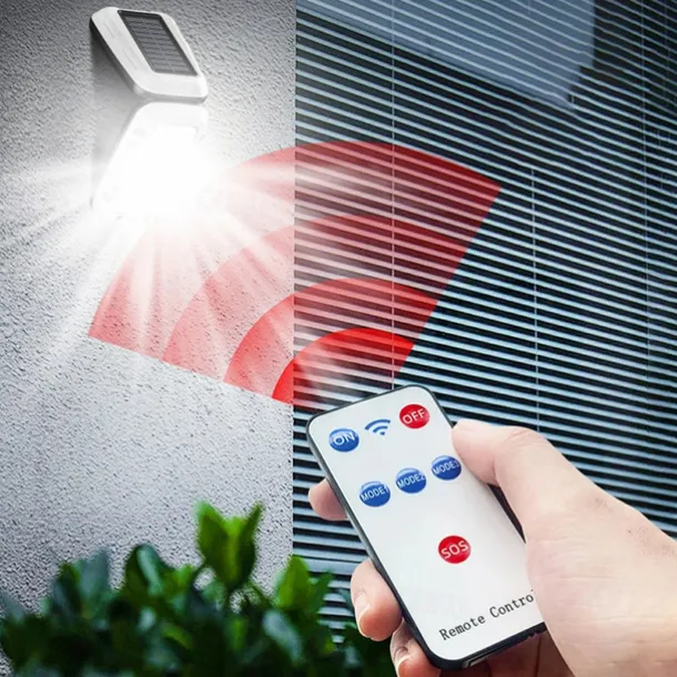 Solar Flood Lights Remote Control Solar Outdoor Wall Lamp Household Outdoor Floodlight Courtyard Folding Outdoor Street Light 1PC