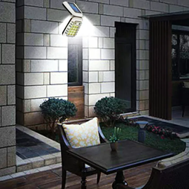Solar Flood Lights Remote Control Solar Outdoor Wall Lamp Household Outdoor Floodlight Courtyard Folding Outdoor Street Light 1PC