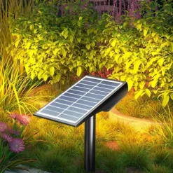 Solar Flood Lights Spotlight 9LEDs Outdoor Waterproof Floodlight for Garden Swimming Pool Pond Courtyard Landscape Decor Lighting