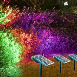 Solar Flood Lights Spotlight 9LEDs Outdoor Waterproof Floodlight for Garden Swimming Pool Pond Courtyard Landscape Decor Lighting