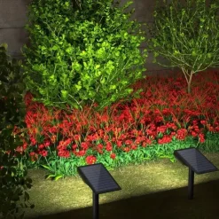 Solar Flood Lights Spotlight 9LEDs Outdoor Waterproof Floodlight for Garden Swimming Pool Pond Courtyard Landscape Decor Lighting