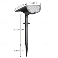 Solar Flood Lights Spotlight 9LEDs Outdoor Waterproof Floodlight for Garden Swimming Pool Pond Courtyard Landscape Decor Lighting