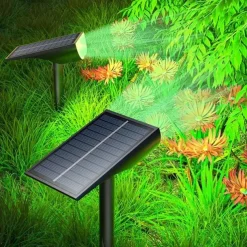 Solar Flood Lights Spotlight 9LEDs Outdoor Waterproof Floodlight for Garden Swimming Pool Pond Courtyard Landscape Decor Lighting