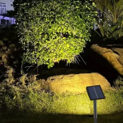 Solar Flood Lights Spotlight 9LEDs Outdoor Waterproof Floodlight for Garden Swimming Pool Pond Courtyard Landscape Decor Lighting