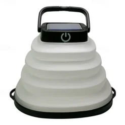 Solar Folding LED Light Portable Camping Light Soft Rubber Telescopic Lamp 3 Modes Waterproof Rechargeable Camping Tent Lantern