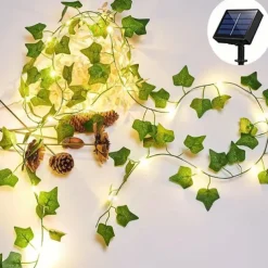Solar Garden Light Creeper Vine String Lights 2m 20LED 4m 40LED 8 Modes for Christmas Mother's Day Wedding Birthday Party Garden Balcony Outdoor Indoor Waterproof Decoration