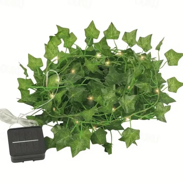 Solar Garden Light Creeper Vine String Lights 2m 20LED 4m 40LED 8 Modes for Christmas Mother's Day Wedding Birthday Party Garden Balcony Outdoor Indoor Waterproof Decoration