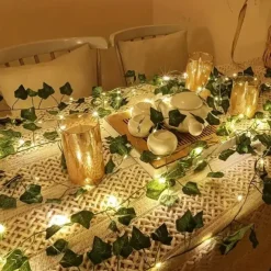 Solar Garden Light Creeper Vine String Lights 2m 20LED 4m 40LED 8 Modes for Christmas Mother's Day Wedding Birthday Party Garden Balcony Outdoor Indoor Waterproof Decoration