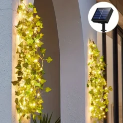 Solar Garden Light Creeper Vine String Lights 2m 20LED 4m 40LED 8 Modes for Christmas Mother's Day Wedding Birthday Party Garden Balcony Outdoor Indoor Waterproof Decoration
