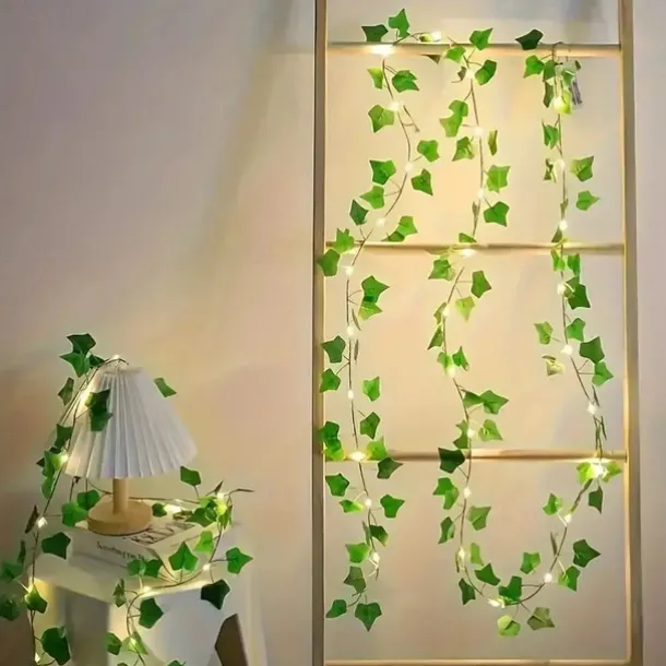 Solar Garden Light Creeper Vine String Lights 2m 20LED 4m 40LED 8 Modes for Christmas Mother's Day Wedding Birthday Party Garden Balcony Outdoor Indoor Waterproof Decoration