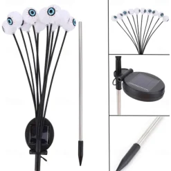 Solar Garden Light Waterproof Firefly Lights Outdoor Starburst Swaying Lights 2 Modes 6/8/10 Heads for Yard Patio Pathway Decoration