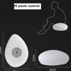 Solar Garden Lights Outdoor Glow Cobblestone Shape Lamp Garden Decor Light RGB Waterproof Landscape Night Lights for Lawn Patio Path Wedding