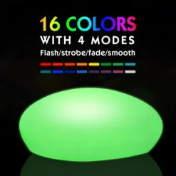 Solar Garden Lights Outdoor Glow Cobblestone Shape Lamp Garden Decor Light RGB Waterproof Landscape Night Lights for Lawn Patio Path Wedding