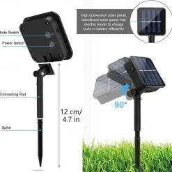 Solar Globe String Lights Outdoor 10M 50LEDs Crystal Ball Wedding Patio Lights, 8 Modes Waterproof for Garden, Lawn, Party, Wedding and Courtyard Decorations