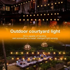 Solar Globe String Lights Outdoor 10M 50LEDs Crystal Ball Wedding Patio Lights, 8 Modes Waterproof for Garden, Lawn, Party, Wedding and Courtyard Decorations