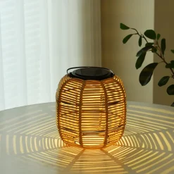 Solar Hand-Woven Laterns Garden Lawn Lamp Outdoor Waterproof Rattan Woven Landscape Garden Lamp Villa Homestay Decoration Lamp Atmosphere Lamp