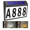 Solar House Numbers Light Lighted House Numbers Sign Plaque Address Numbers for Houses Waterproof LED Solar Powered Address Sign for Houses Mailbox Street Yard