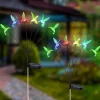 Solar Hummingbird Lawn Lights 6LED Swaying Firefly Lights Outdoor Waterproof Garden Lights Dragonfly Butterfly Yard light Christmas Wedding Holiday Party Park Patio Pathway Landscape Decoration 1/2PCS