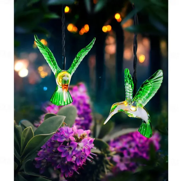 Solar Hummingbird String Lights 5m 20LEDs Outdoor Waterproof Fairy Lights Christmas Garden Wedding Party Garden Tree Balcony Landscape Decoration