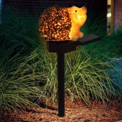 Solar Lamp Outdoor Garden Lamp Imitation Animal Solar Night Lamp Hedgehog Resin Landscape Channel Spotlight LED Pile Lamp Garden Garden Lawn Lawn Lamp 1PC