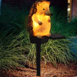 Solar Lamp Outdoor Garden Lamp Imitation Animal Solar Night Lamp Hedgehog Resin Landscape Channel Spotlight LED Pile Lamp Garden Garden Lawn Lawn Lamp 1PC