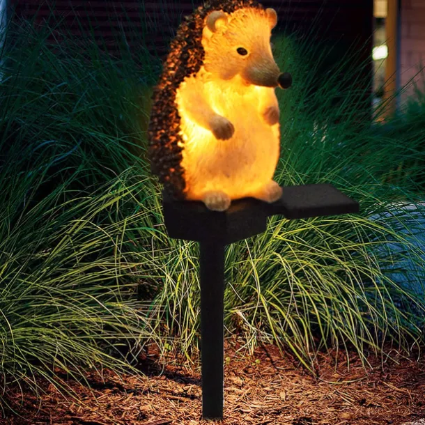 Solar Lamp Outdoor Garden Lamp Imitation Animal Solar Night Lamp Hedgehog Resin Landscape Channel Spotlight LED Pile Lamp Garden Garden Lawn Lawn Lamp 1PC