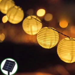 Solar Lantern String Lights Outdoor Waterproof 3m 20LED Decorative Lights Multicolor for Patio Garden Wedding Party Camping Bedroom Decor