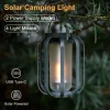 Solar Lanterns Camping Light with tripod Flickering Flame 4 Color Gradient USB Rechargeable Outdoor IPX4 Waterproof Desk Lamp for Camping Courtyard Landscape Festival Decorations 1PC