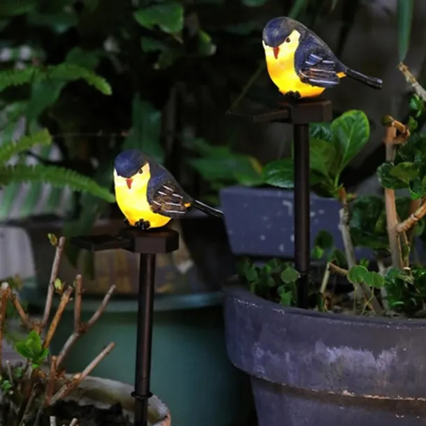 Solar LED Bird light Sparrow Light Animal Solar Garden Light Waterproof LED Outdoor Solar Light Lawn Light Garden Decoration 1PC