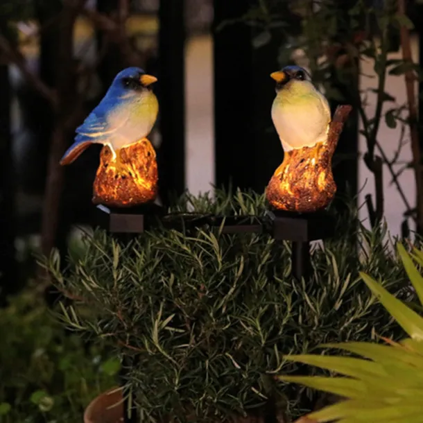 Solar LED Bird light Sparrow Light Animal Solar Garden Light Waterproof LED Outdoor Solar Light Lawn Light Garden Decoration 1PC