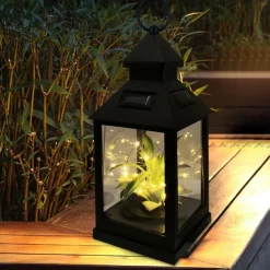 Solar LED Hanging Lanterns Plants Wishing Star Light Christmas Wedding Holiday Party Outdoor Camping Patio Garden Backyard Path Landscape Decoration