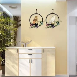 Solar LED Outdoor Lights Owl Hanging Night Light Waterproof Garden Lamp Resin Pendant Courtyard Terrace Holiday Decoration Lighting