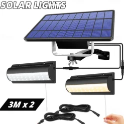 Solar Light Outdoor Pendant Light Automatic Sensor Switch Double Head Garden Lights Used In Gardens Yards Indoors Etc.