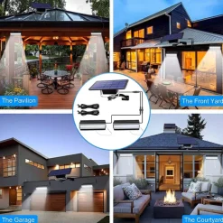 Solar Light Outdoor Pendant Light Automatic Sensor Switch Double Head Garden Lights Used In Gardens Yards Indoors Etc.
