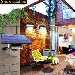 Solar Light Outdoor Pendant Light Automatic Sensor Switch Double Head Garden Lights Used In Gardens Yards Indoors Etc.