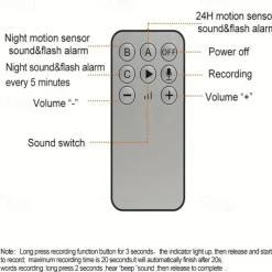 Solar Motion Sensor Alarm with Dog Barking & Gunshot Sound - 130dB Siren Security System with Remote Controller for Home, Farm, Yard, Chicken Coop, Villa