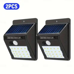 Solar Motion Sensor Wall Light 20LEDs Tri-operating Modes IP65 Waterproof Outdoor Light for Yard Garden Fence Garage