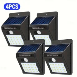 Solar Motion Sensor Wall Light 20LEDs Tri-operating Modes IP65 Waterproof Outdoor Light for Yard Garden Fence Garage