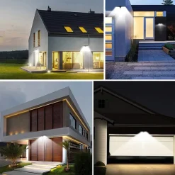 Solar Motion Sensor Wall Light 20LEDs Tri-operating Modes IP65 Waterproof Outdoor Light for Yard Garden Fence Garage