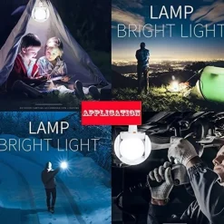 Solar Outdoor Folding Light Rechargeable Night Light for Outdoor Camping Emergency Lights