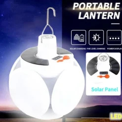 Solar Outdoor Folding Light Rechargeable Night Light for Outdoor Camping Emergency Lights