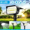 Solar Outdoor Light, 48LED Solar Spot Light Powered Lawn Light, Outdoor Channel Light Waterproof Light Road Mounted Light Garden Courtyard Lane Lighting Wedding Holiday Party Atmosphere Light 1PC