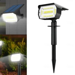 Solar Outdoor Light, 48LED Solar Spot Light Powered Lawn Light, Outdoor Channel Light Waterproof Light Road Mounted Light Garden Courtyard Lane Lighting Wedding Holiday Party Atmosphere Light 1PC